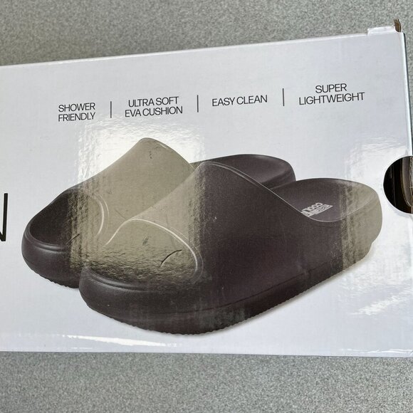 NEW 32 Degrees Cool  Women's 7.5-8.5 Black Cushion Slide Sandals - Picture 6 of 9